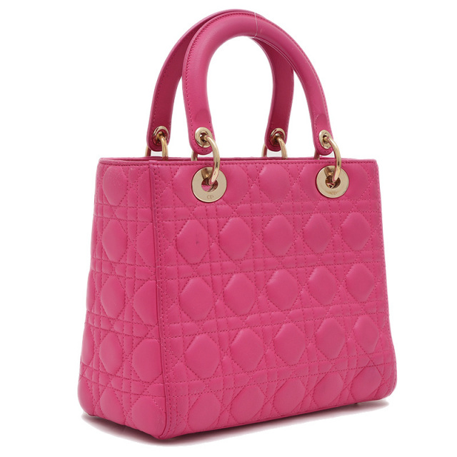 Dior（ディオール）ミディアム ピンク カナージュ ディオール レディディオール カナージュ 2WAY バッグ
