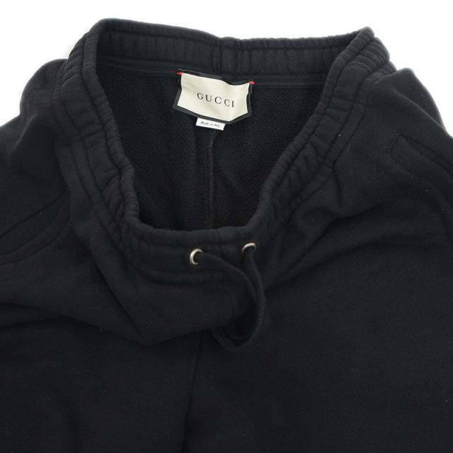 【GUCCI】グッチ スウェット ブラック GUCCI】グッチ『ロゴ メタモルフォーシ ジップスウェットシャツ