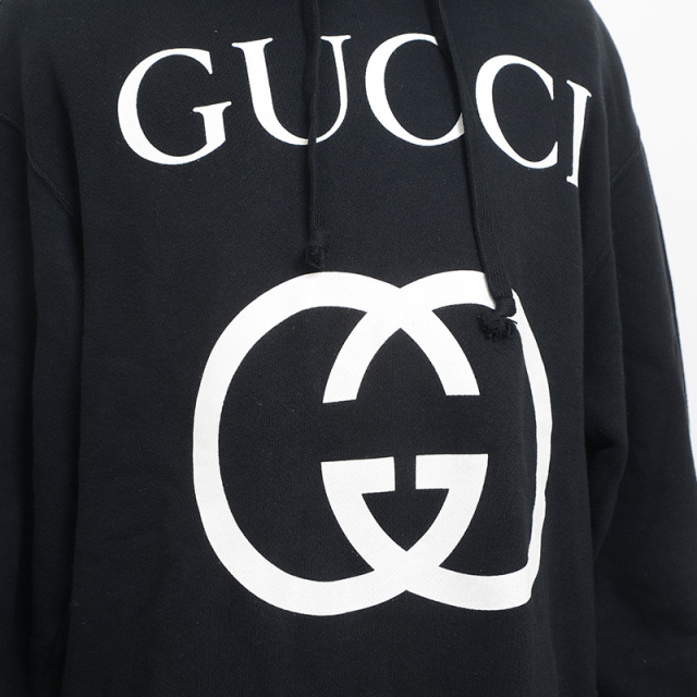 ✨GUCCI✨　グッチ　パーカー　インターロッキング　ブラック　黒 GUCCI グッチ 24SS インターロッキングG プルオーバーパーカー