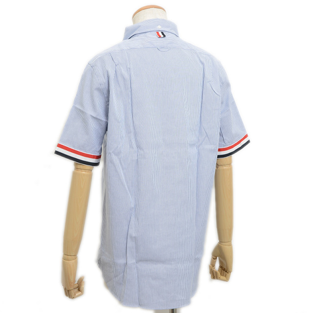 THOM BROWNE シアサッカー　シャツ　半袖　トムブラウン THOM BROWNE シアサッカーシャツ半袖トムブラウン