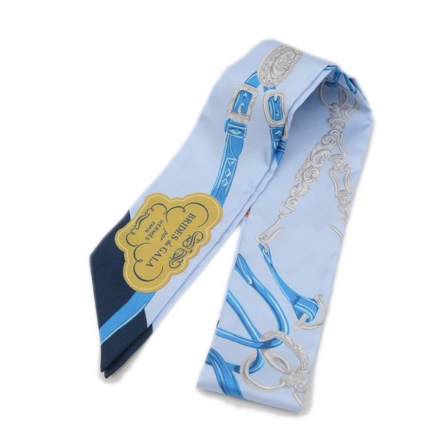 【極美品】エルメスツイリー ブリッド・ドゥ・ガラ・アップリケ・ピケシルク100% HERMES エルメス ツイリー ブリッドドゥガラ アップリケ ピケ 2