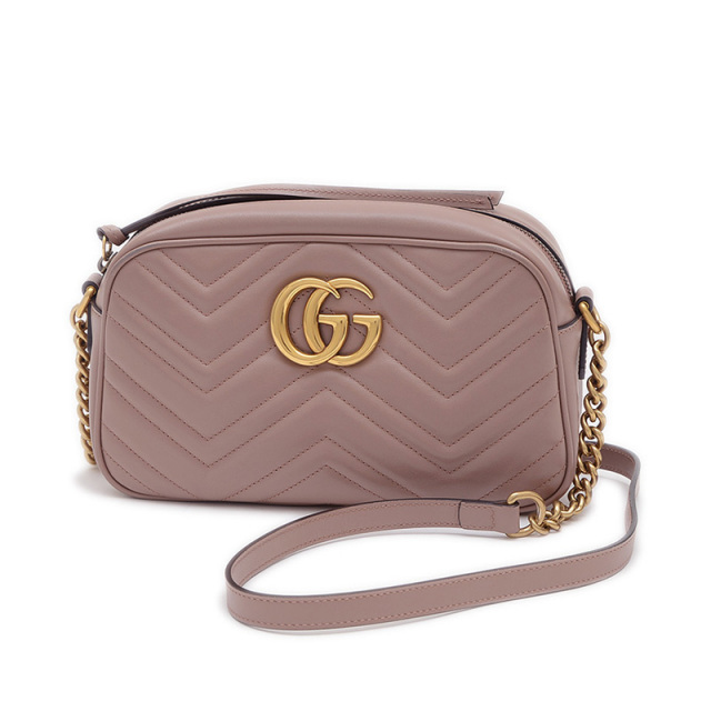 GUCCI グッチGGマーモント ショルダーバッグ グレージュ