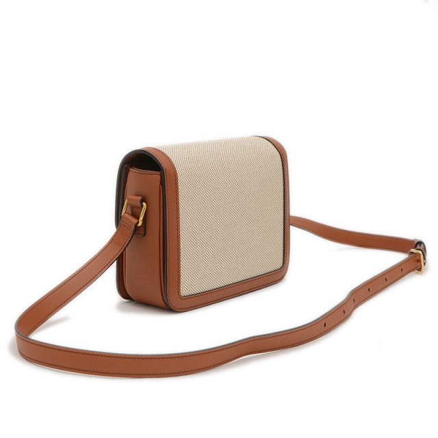 CELINE トリオンフ キャンバス ショルダーバッグ タン CELINE セリーヌミニ トリオンフ キャンバス ショルダーバッグ