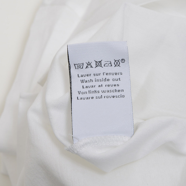 エルメス 半袖Tシャツ ホワイト/ブラック/ブルー コットン