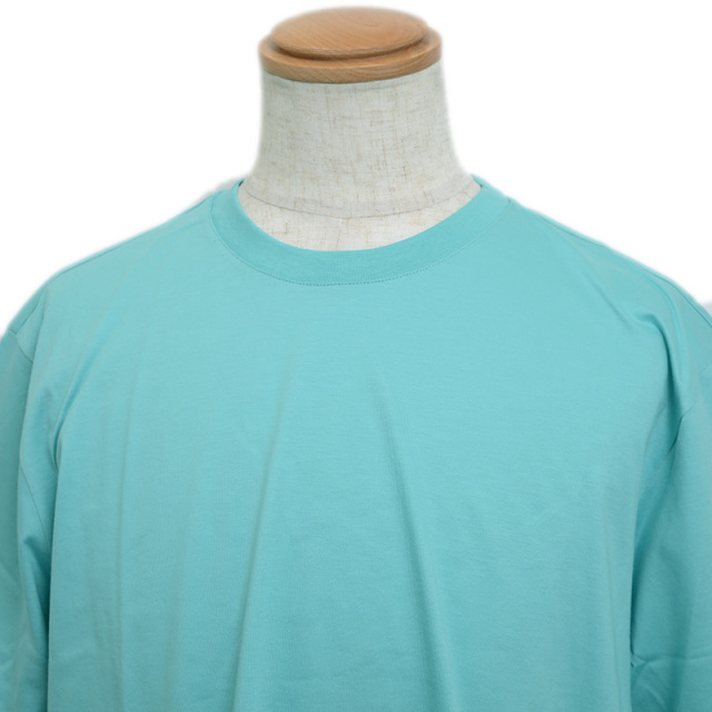 エルメス Tシャツ 無地 コットン ターコイズブルー メンズ XL