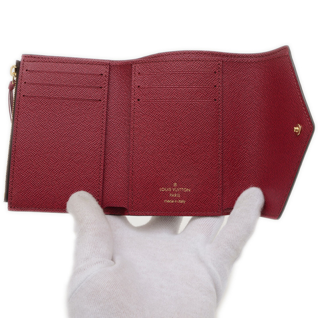 箱袋付き♪ルイヴィトン モノグラム ヴィクトリーヌ フューシャ 三つ折り財布 2025 ファッション ルイヴィトン 三つ折り財布 モノグラム