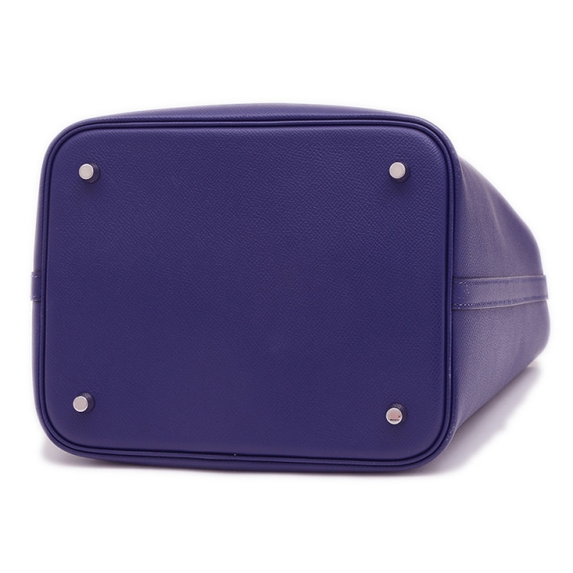 HERMES エルメス　ピコタンロックＭＭ22　P刻印　紺色　シルバー金具 エルメス ピコタンロック MM ノワール トゴ シルバー金具 W刻印