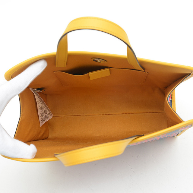 GUCCI グッチ　チルドレンズ　ハンドバッグ　イエロー 中古・古着通販】GUCCI (グッチ) チルドレンズ PVC×レザー