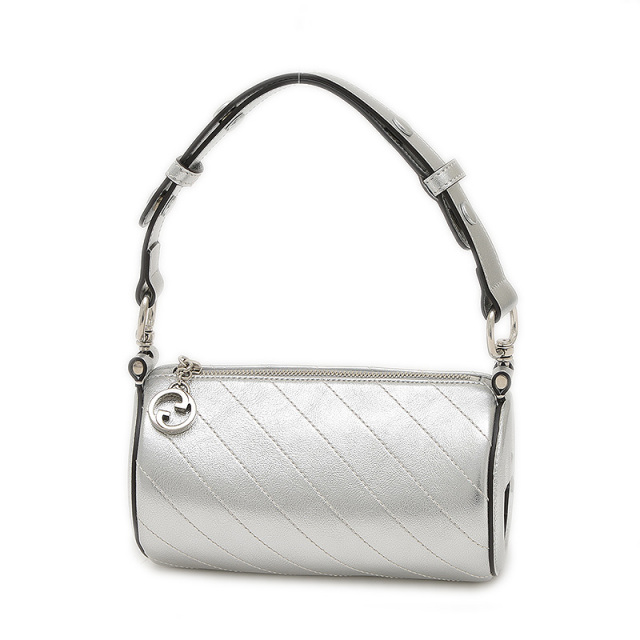 【送料込み】SALE!!Gucciグッチ♪760170 グッチ ブロンディ ショルダーバッグ レザー シルバー 760170 GUCCI