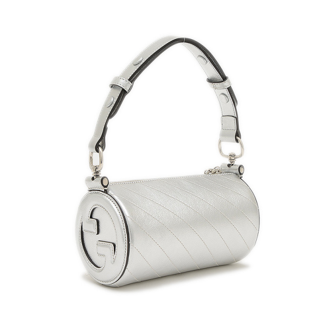 グッチ ブロンディ ショルダーバッグ レザー シルバー 760170 GUCCI
