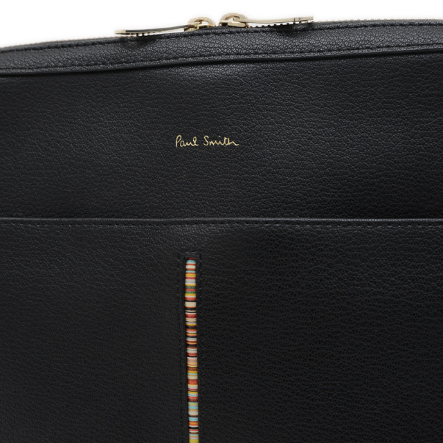 【新品タグ付き】Paul Smith ポールスミス ブラック 黒 ストライプ ポールスミス PAUL SMITH ショルダーバッグ チェックジャカード