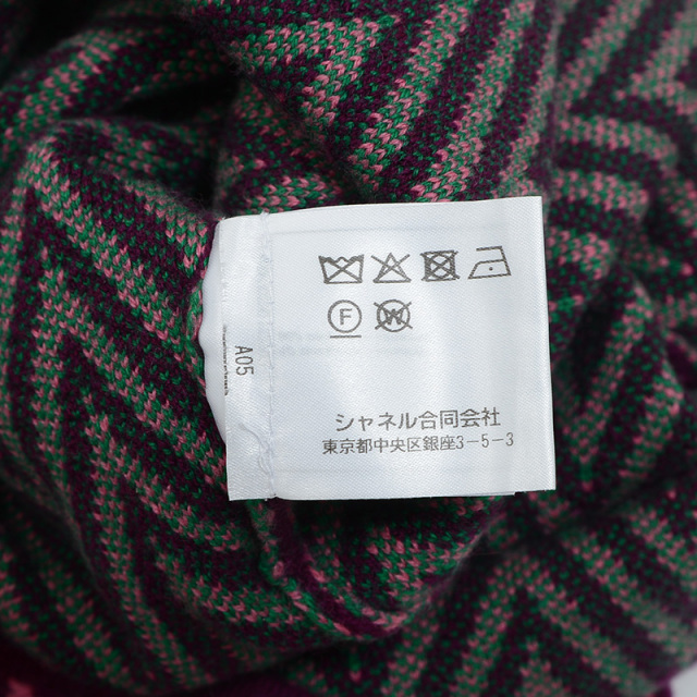 シャネル ニットワンピース ココマーク カシミヤ パープル レディース