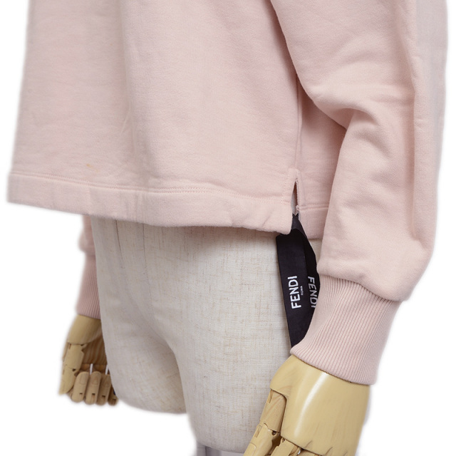 フェンディ トレーナー ロゴ コットン ピンク レディス XXS