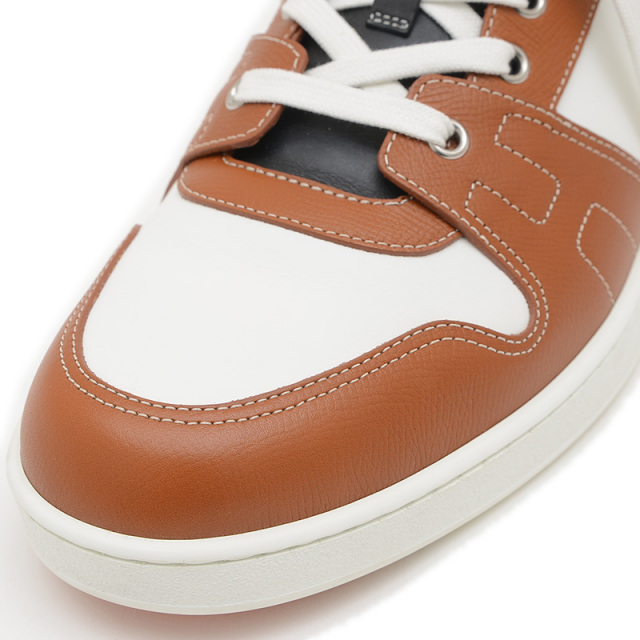 エルメス スニーカー フリー レザー ホワイト/ブラウン/ブラック