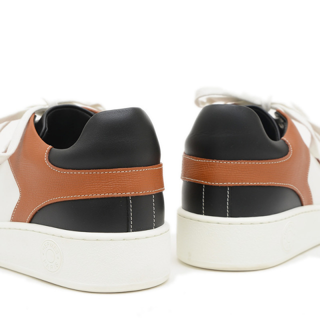 エルメス スニーカー フリー レザー ホワイト/ブラウン/ブラック