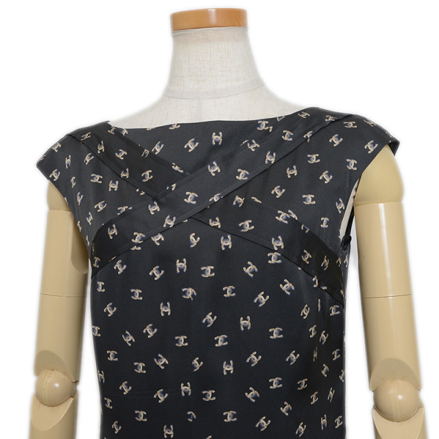 美品☆正規品　CHANEL シャネル　ココマーク　　2015SS　ワンピース CHANEL - シャネル CHANEL ココマーク ロゴ ワンピースの通販 by