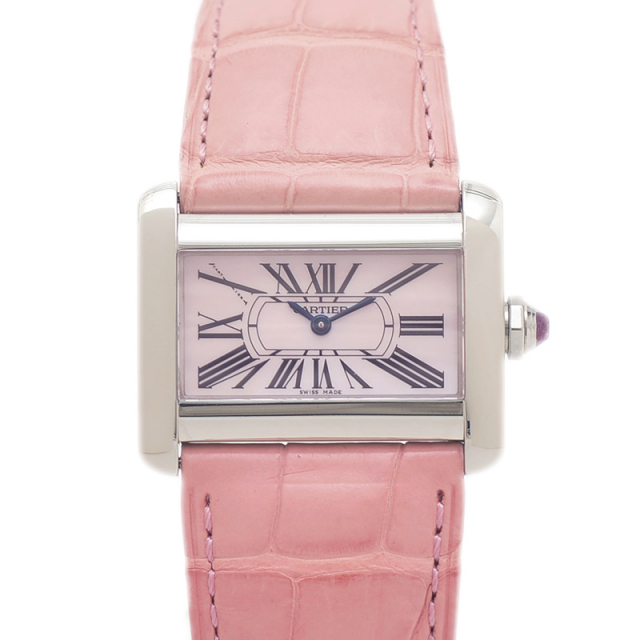 電池切れ】Cartier カルティエ タンク ピンクレザー 時計 電池切れ