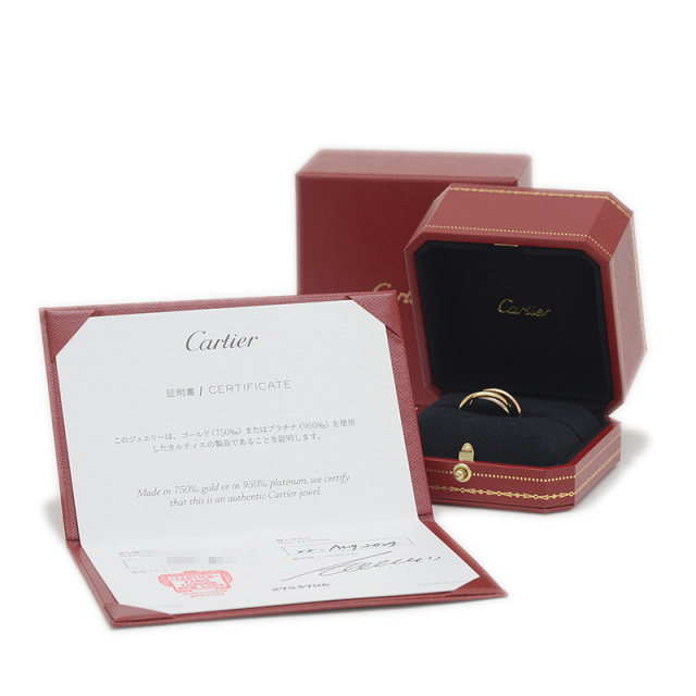 【ひろこ】Cartier トリニティリング　3連リング 箱・証明書付き ひろこ様専用】Cartier トリニティリング 3連リング 箱・証明書