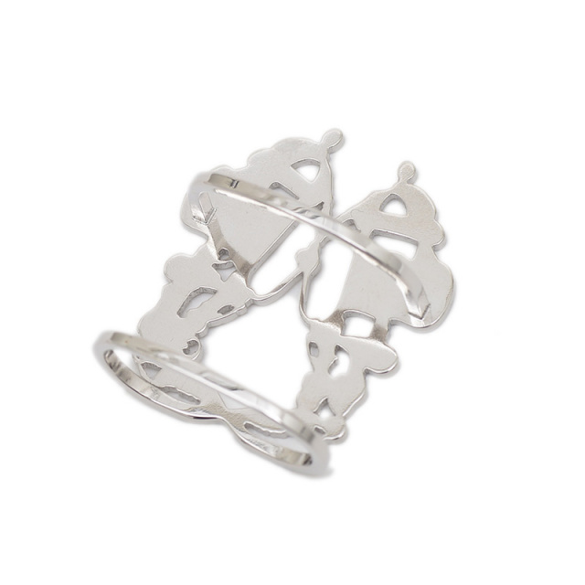 エルメス スカーフリング ブリッドドゥガラ シルバー カレ70用