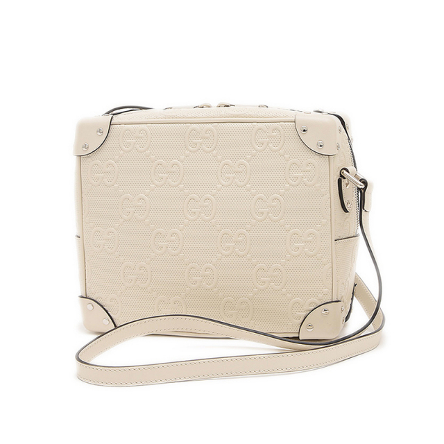 GUCCI メッセンジャーバッグ GGエンボス レザー アイボリー グッチ GGエンボス ショルダーバッグ レザー アイボリー 626363
