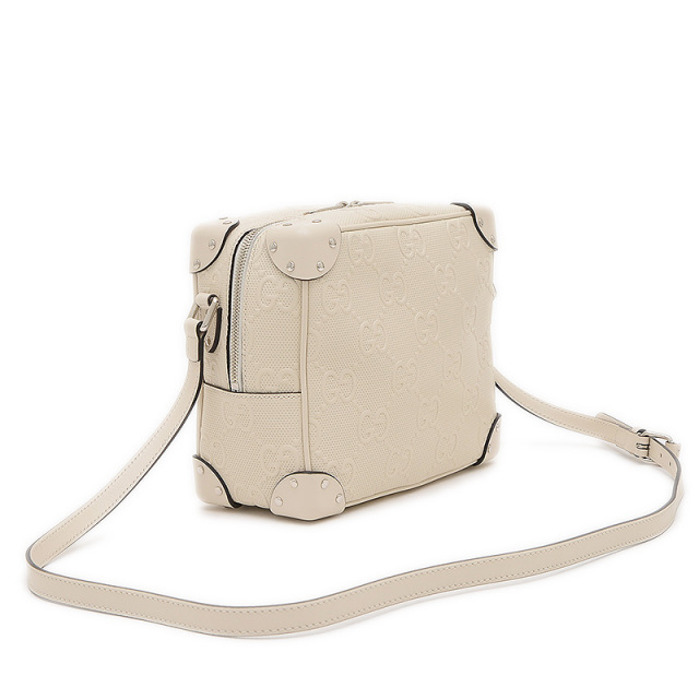 グッチ GGエンボス ショルダーバッグ レザー アイボリー 626363