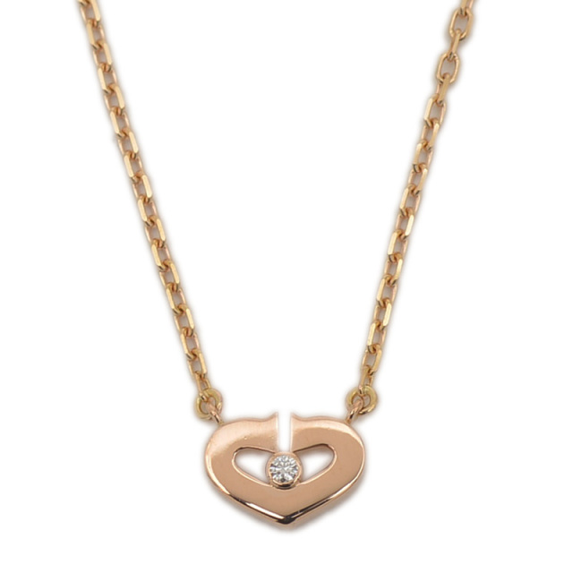 【正規店購入保証書あり】カルティエ Ｃハート ネックレス Cartier - 超美品☆保証書あり☆カルティエ シーハート ダイヤ
