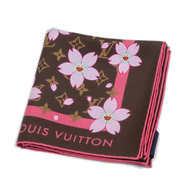 新品未使用 ルイヴィトン 村上隆LV カレ70チェリーブロッサム 桜 領収