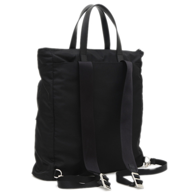 美品 プラダ リーフ ナイロン 2way トートバッグ 鞄 レディース メンズ プラダ Re-Nylon 2WAYバッグ リュック ブラック 2VG098 PRADA