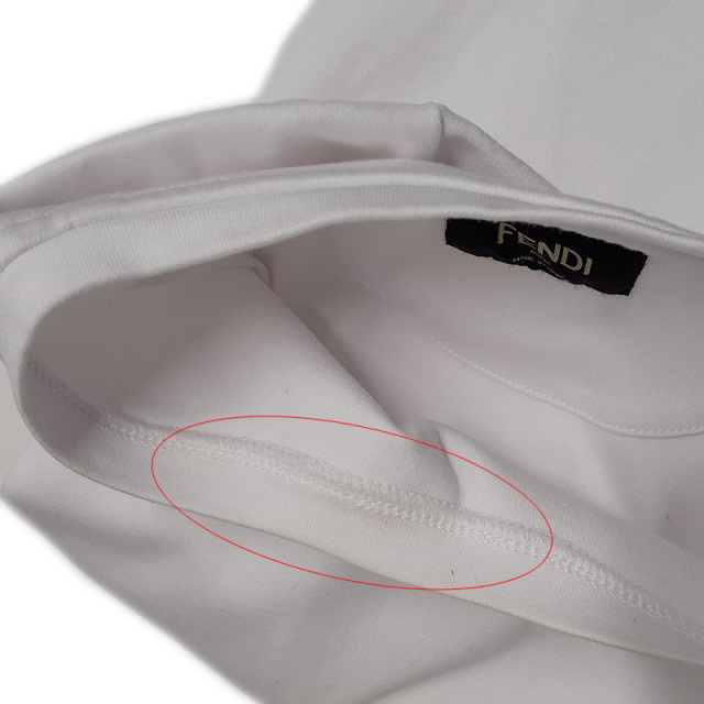 【FENDI】コットンTシャツ ジップポケット メンズ ホワイト Tシャツ コットン ホワイト | Fendi