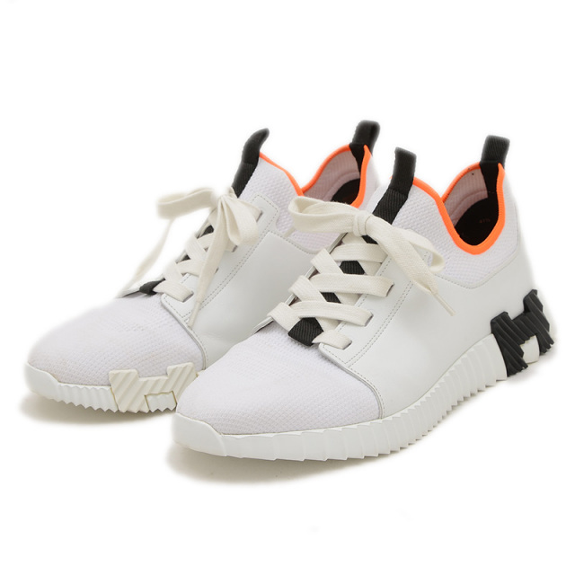 エルメス　HERMES　ホワイトレザー スニーカー HERMES ≪ 新品 ≫ エルメス レザー スニーカー デイ ローカット