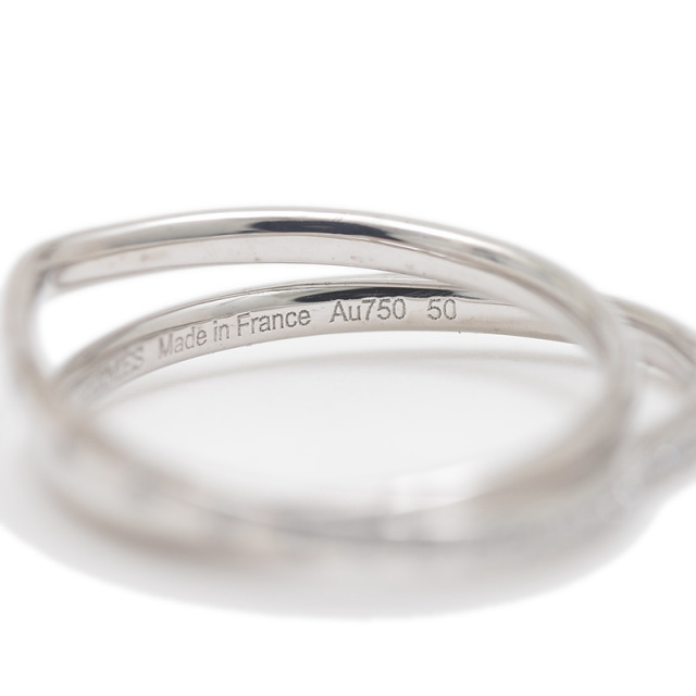 エルメス ヴェルティージュ クール リング K18WG/ダイヤ #50 HERMES