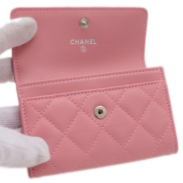 良品✨ シャネル ラムスキン マトラッセ ケース ピンク CHANEL マトラッセ ラムスキン ピンク 携帯ケース ショルダー