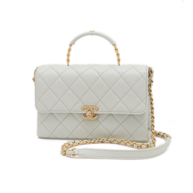 シャネル トップハンドル チェーンショルダー 2WAYバッグ キャビア