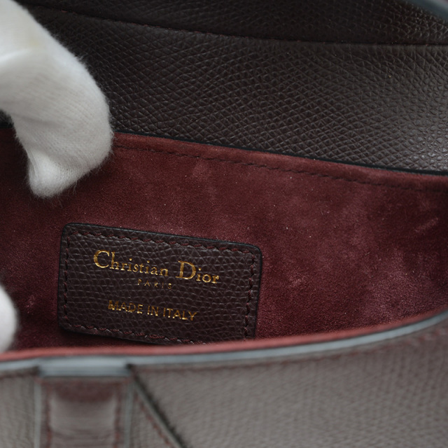 DIOR サドルバッグ ミニ ボルドー Saddle（Christian Dior） ディオール サドルバッグミニ