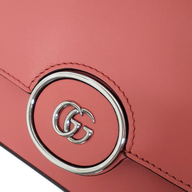 グッチ プチGG ミニ ショルダーバッグ レザー ピンク 739722 GUCCI