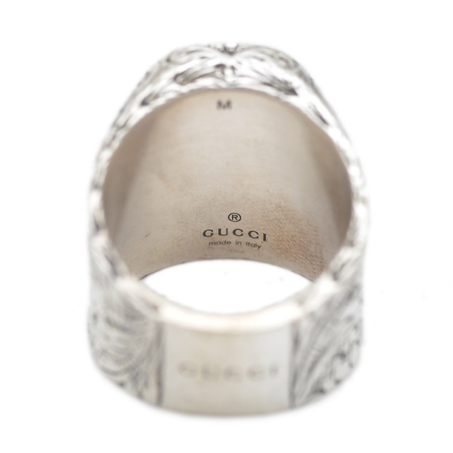 GUCCIグッチ アルファベット　イニシャルリング　❤︎ BW04 グッチ 美品 アルファベット イニシャルリングK 指輪 L