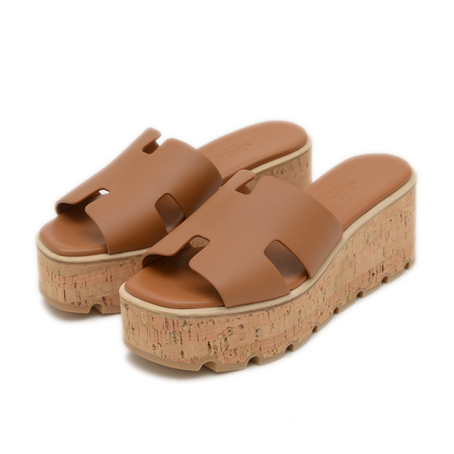 エルメス エズ サンダル 30 レザー ナチュラル #36 H221026Z HERMES