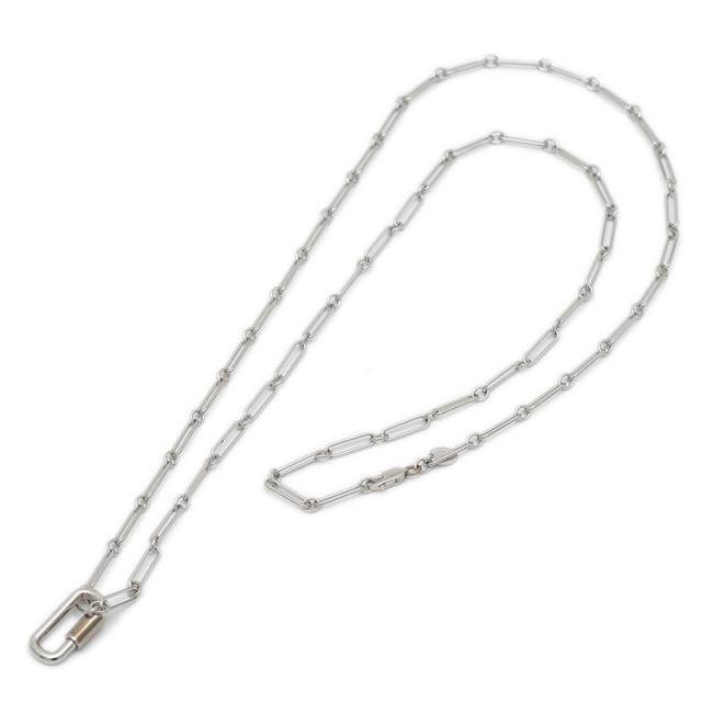 エルメス キュリオジテ ロング ネックレス シルバー HERMES