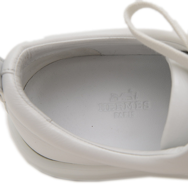 【極美品】エルメス HERMES ハッピー レザースニーカー 厚底 365 HERMES - 未使用 エルメス HERMES スニーカー ハッピー Happy カーフ