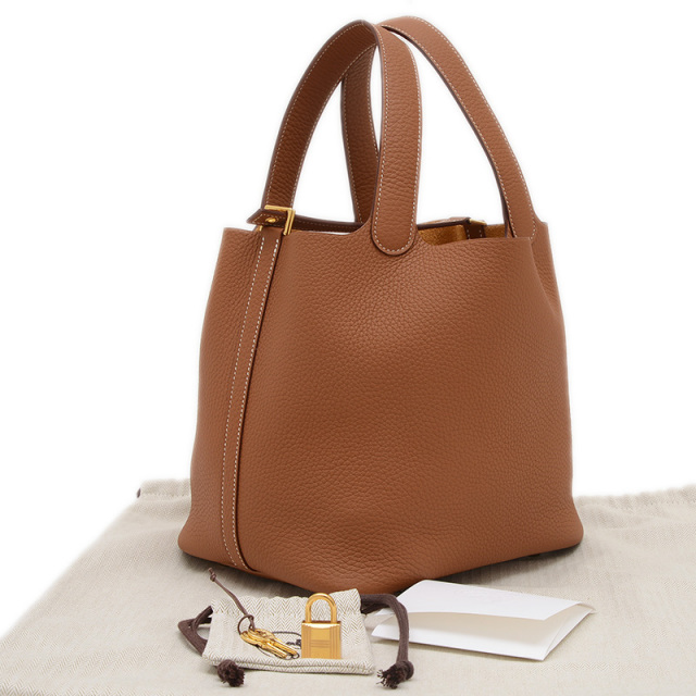 エルメス ピコタンロック MM 22 トリヨン ゴールド ゴールド金具