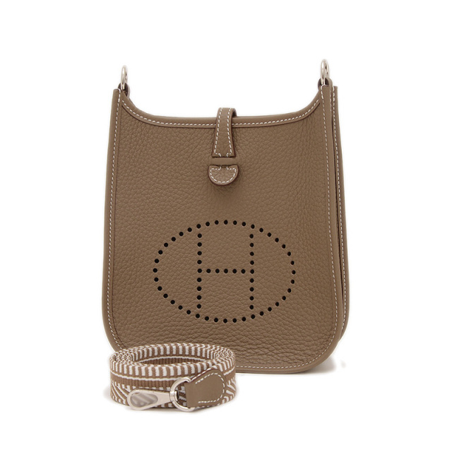 エルメス エブリンTPM トリヨン エトゥープ シルバー金具 W刻印