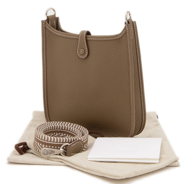 HERMES エヴリンTPM エトゥープ シルバー金具 エルメス エヴリントロワPM エトゥープ トリヨンクレマンス