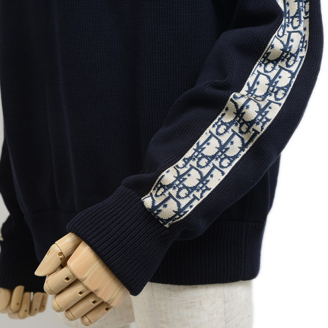 ディオール オブリーク ニット コットン ブラック メンズ Lサイズ Dior