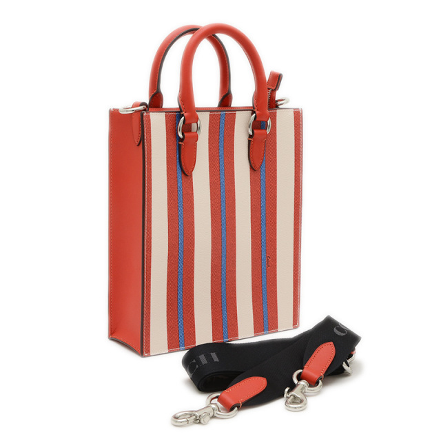 Coach トートバッグ ブラック/レッド COACH コーチ アウトレット トートバッグ レディース ブラック