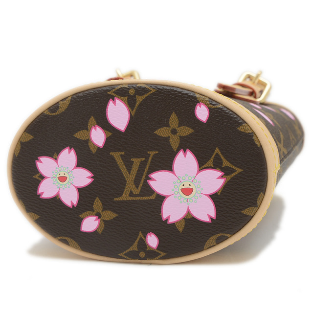 桜カラー☆【LOUIS VUITTON】LV × TM ナノ・バケット LOUIS VUITTON LV X TM Monogram Cherry Blossom Nano Bucket