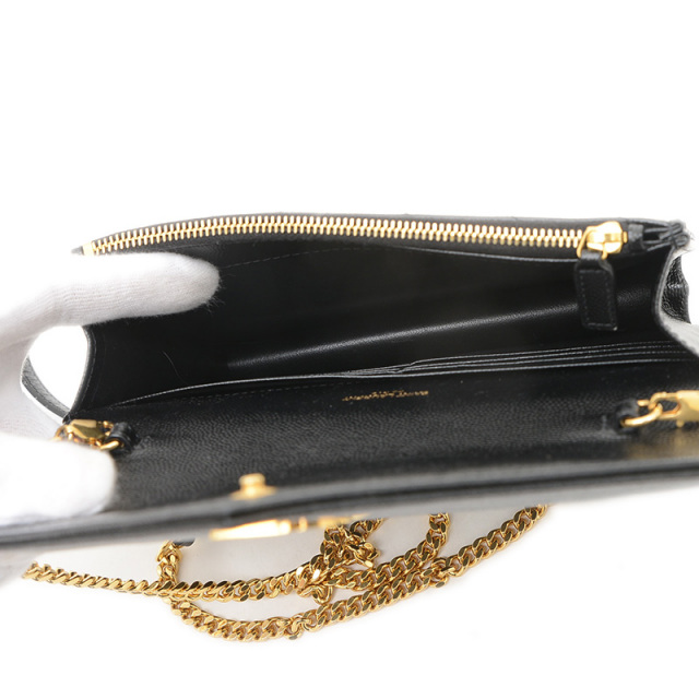 サンローランパリ カサンドラ エンベロープ チェーンウォレット