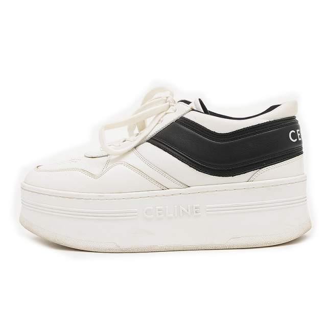 CELINE 厚底 スニーカー 37 CELINE スニーカー 37 厚底 ブロックスニーカー レディース