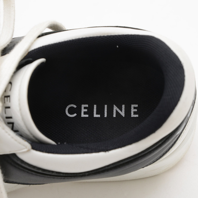 セリーヌ ブロック 厚底スニーカー レザー ホワイト レディース 38