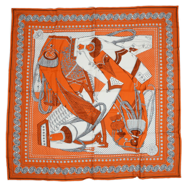 HERMES エルメスカレジュアン　ズアブとドラゴン 2023年 秋冬 HERMES エルメス スカーフ カレ140 ズアヴと