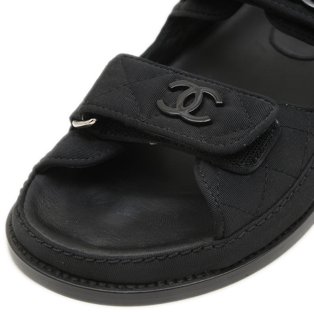 CHANEL シャネル サンダル G31848 CHANEL シャネル サンダル スポーツ ココマーク ダブル シルバー
